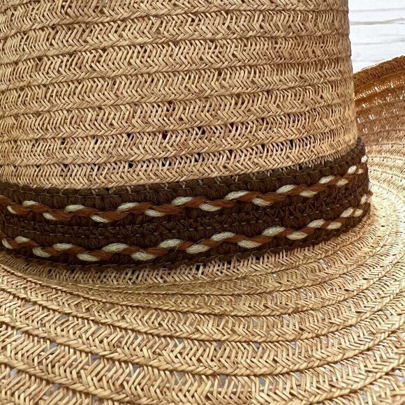 Sheplers Inc Tan Western Cowboy Straw Hat One Size - Picture 9 of 11